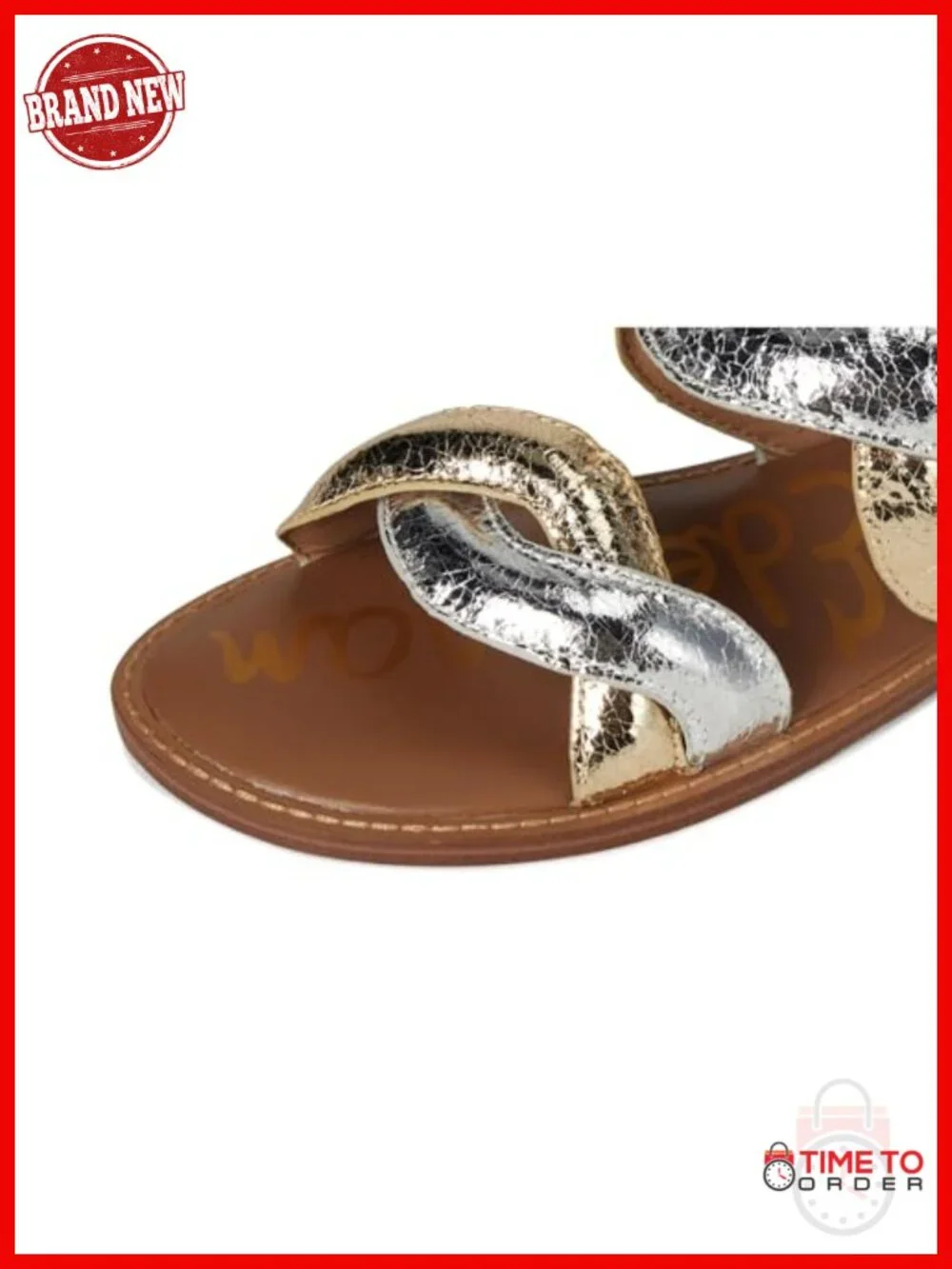 Braided Slide Sandal with Faux Leather Insole